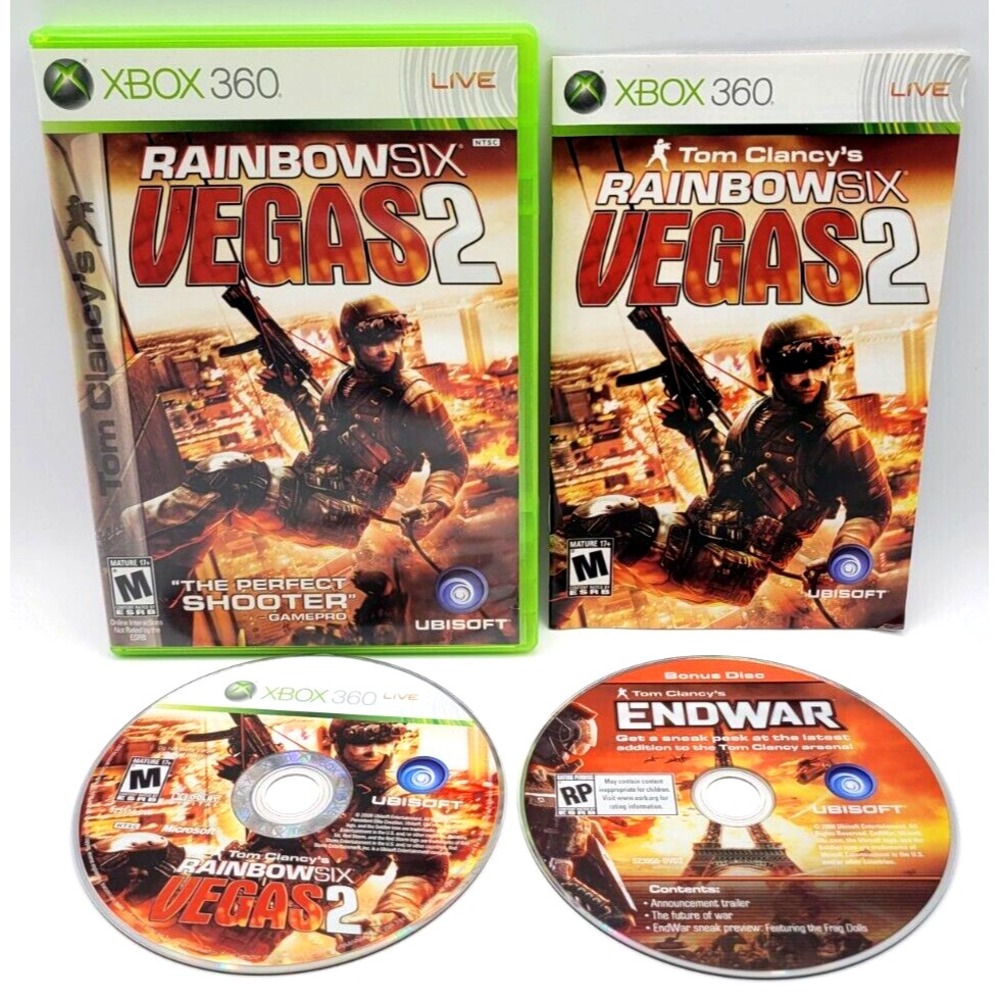 TOM CLANCY'S RAINBOW SIX VEGAS 2  XBOX 360 GAME CIB COMPLETE‎ IN BOX